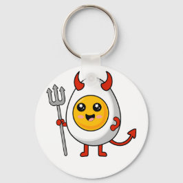 Cute Kawaii Deviled Egg Sleutelhanger