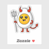 Cute Kawaii Deviled Egg Sticker (Vel)