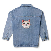 Cute Kawaii Dier Denim Jas