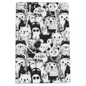 Cute Kawaii Dier Doodle Patroon (1) Medium Cadeauzakje (Voorkant)
