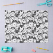 Cute Kawaii Dier Doodle Patroon (1) Tissuepapier (Craft)
