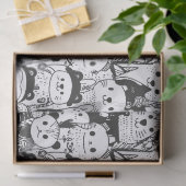 Cute Kawaii Dier Doodle Patroon (1) Tissuepapier (Geschenk)