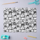 Cute Kawaii Dier Doodle Patroon (2) Tissuepapier (Craft)
