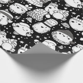 Cute Kawaii Dier Doodle Patroon (3) Cadeaupapier (Hoek)