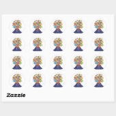 Cute Kawaii Dier Vulkan Uitbarsting Sticker (Vel)