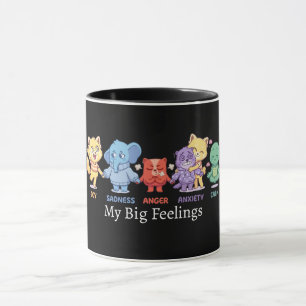 Cute Kawaii Dieren Mentale Gezondheid Emoties & Ge Mok