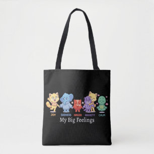 Cute Kawaii Dieren Mentale Gezondheid Emoties & Ge Tote Bag