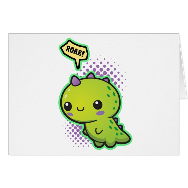 Cute Kawaii Dinosaur (Voorkant Horizontaal)