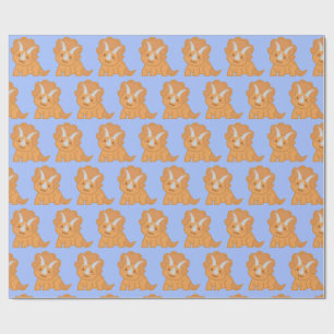 Cute Kawaii Dinosaurus Patroon voor Kinderen Kle Cadeaupapier