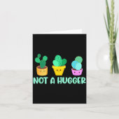 Cute Kawaii Do Not Hug I'm Not A Hugger Cactus  Kaart (Voorkant)