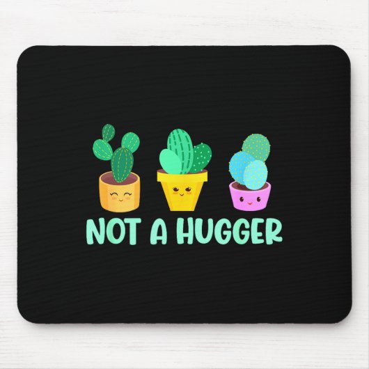 Cute Kawaii Do Not Hug I'm Not A Hugger Cactus Muismat (Voorkant)
