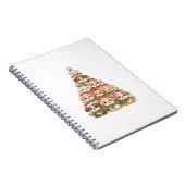 Cute Kawaii Dog Christmas Tree – Funny Holiday Pet Notitieboek (Rechterzijde)