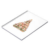 Cute Kawaii Dog Christmas Tree – Funny Holiday Pet Notitieboek (Linkerzijde)