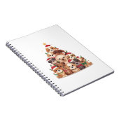 Cute Kawaii Dog Christmas Tree – Funny Holiday Pet Notitieboek (Rechterzijde)