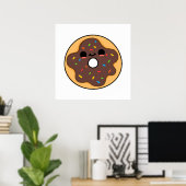 Cute Kawaii Donut Poster (Thuiskantoor)