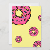 Cute Kawaii Donut Yellow Joint Twin 1st Birthday Kaart (Achterkant)