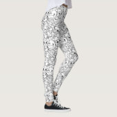 Cute Kawaii Doodle Karakters (1) Leggings (Rechts)