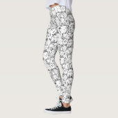 Cute Kawaii Doodle Karakters (2) Leggings (Links)