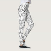 Cute Kawaii Doodle Karakters (2) Leggings (Rechts)