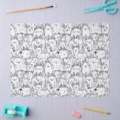 Cute Kawaii Doodle Karakters (2) Tissuepapier (Craft)