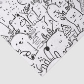 Cute Kawaii Doodle Karakters (2) Tissuepapier (Detail)