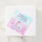 Cute Kawaii Dreamweaver Unicorn Rainbow Cloud Bedankjes Labels (In situ)