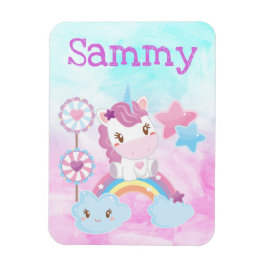 Cute Kawaii Dreamweaver Unicorn Rainbow Cloud Magneet