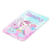 Cute Kawaii Dreamweaver Unicorn Rainbow Cloud Magneet (Linkerzijde)