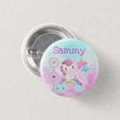 Cute Kawaii Dreamweaver Unicorn Rainbow Cloud Ronde Button 3,2 Cm (Voorkant /achterkant)