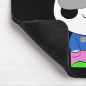 Cute kawaii dubstep panda mousepad muismat (Hoek)