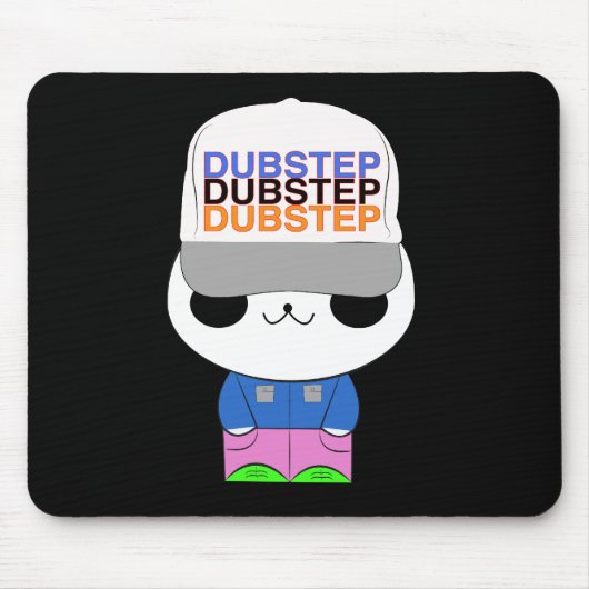Cute kawaii dubstep panda mousepad muismat (Voorkant)
