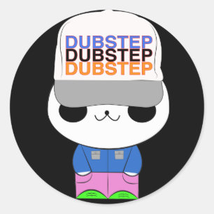 Cute kawaii dubstep panda ronde sticker