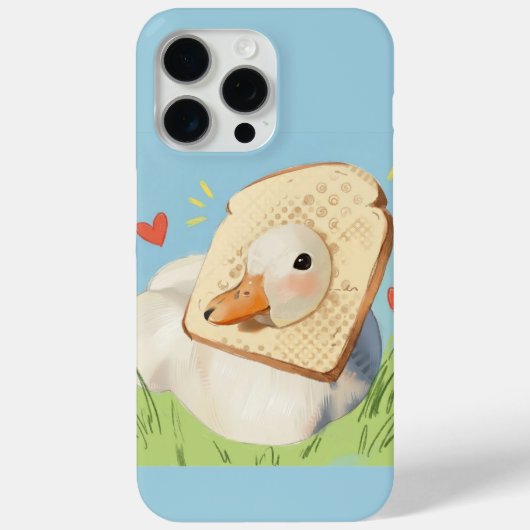 Cute Kawaii Duck with Bread Head Case-Mate iPhone Case (Achterkant)