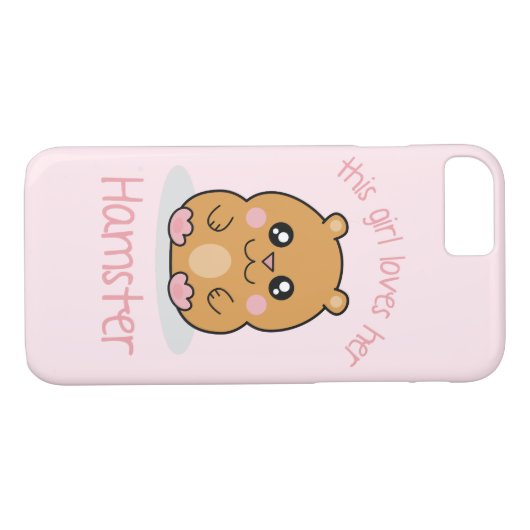 Cute Kawaii Dwarf Hamster Cartoon Girls Case-Mate iPhone Case (Achterkant (Horizontaal))