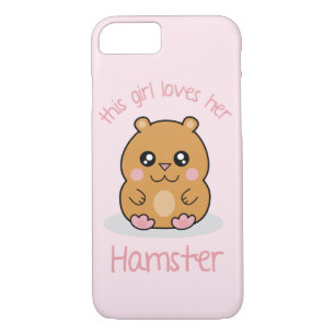 Cute Kawaii Dwarf Hamster Cartoon Girls iPhone 8/7 Hoesje