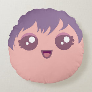 Cute Kawaii Dwarf Planet Ceres Rond Kussen