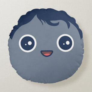 Cute Kawaii Dwarf Planet Pluto Rond Kussen