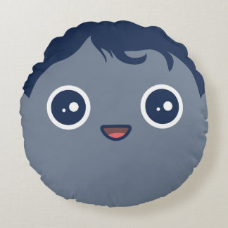 Cute Kawaii Dwarf Planet Pluto Rond Kussen