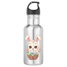 Cute Kawaii Easter Bunny Basket Illustration Waterfles