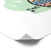 Cute Kawaii Easter Egg Life Bunny Illustration Poster (Hoek)