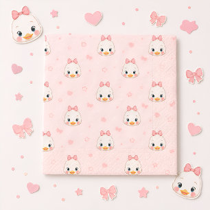 Cute Kawaii Eendje Meisje Verjaardagsfeestje Servet