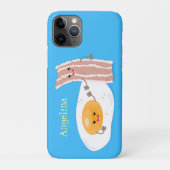 Cute kawaii egg and bacon cartoon illustration Case-Mate iPhone case (Achterkant)