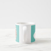 Cute kawaii egg and bacon cartoon illustration espresso kop (Achterkant)