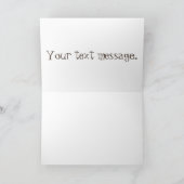 Cute kawaii egg and bacon cartoon illustration kaart (Binnen)