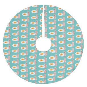 Cute kawaii egg and bacon cartoon illustration kerstboom rok