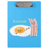 Cute kawaii egg and bacon cartoon illustration klembord (Voorkant)