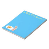 Cute kawaii egg and bacon cartoon illustration notitieblok (Linkerzijde)