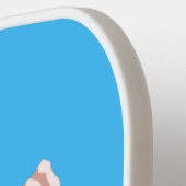 Cute kawaii egg and bacon cartoon illustration pickleball paddle (Links Detail)