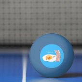 Cute kawaii egg and bacon cartoon illustration pingpongbal (Net)