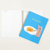 Cute kawaii egg and bacon cartoon illustration planner (Display)